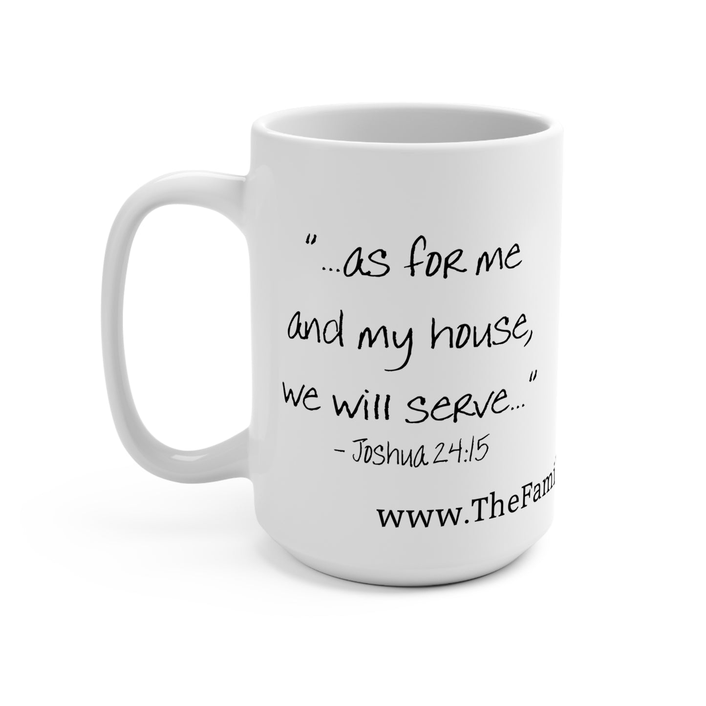 Choose Yah with Hebrew Text Mug 15oz - Blue theme, Inspired by Joshua 24:15