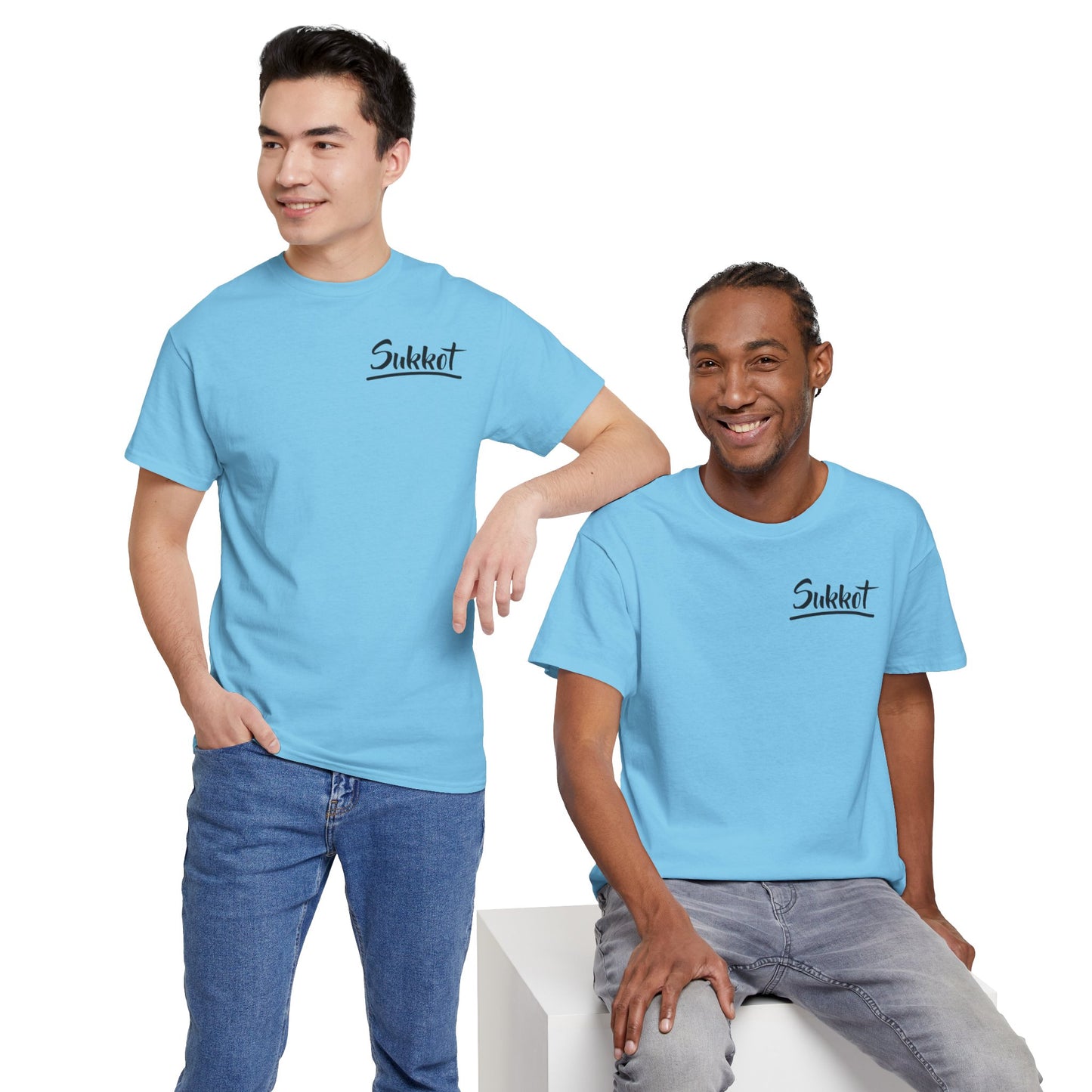 Sukkot (Black Font) - Unisex Heavy Cotton Tee