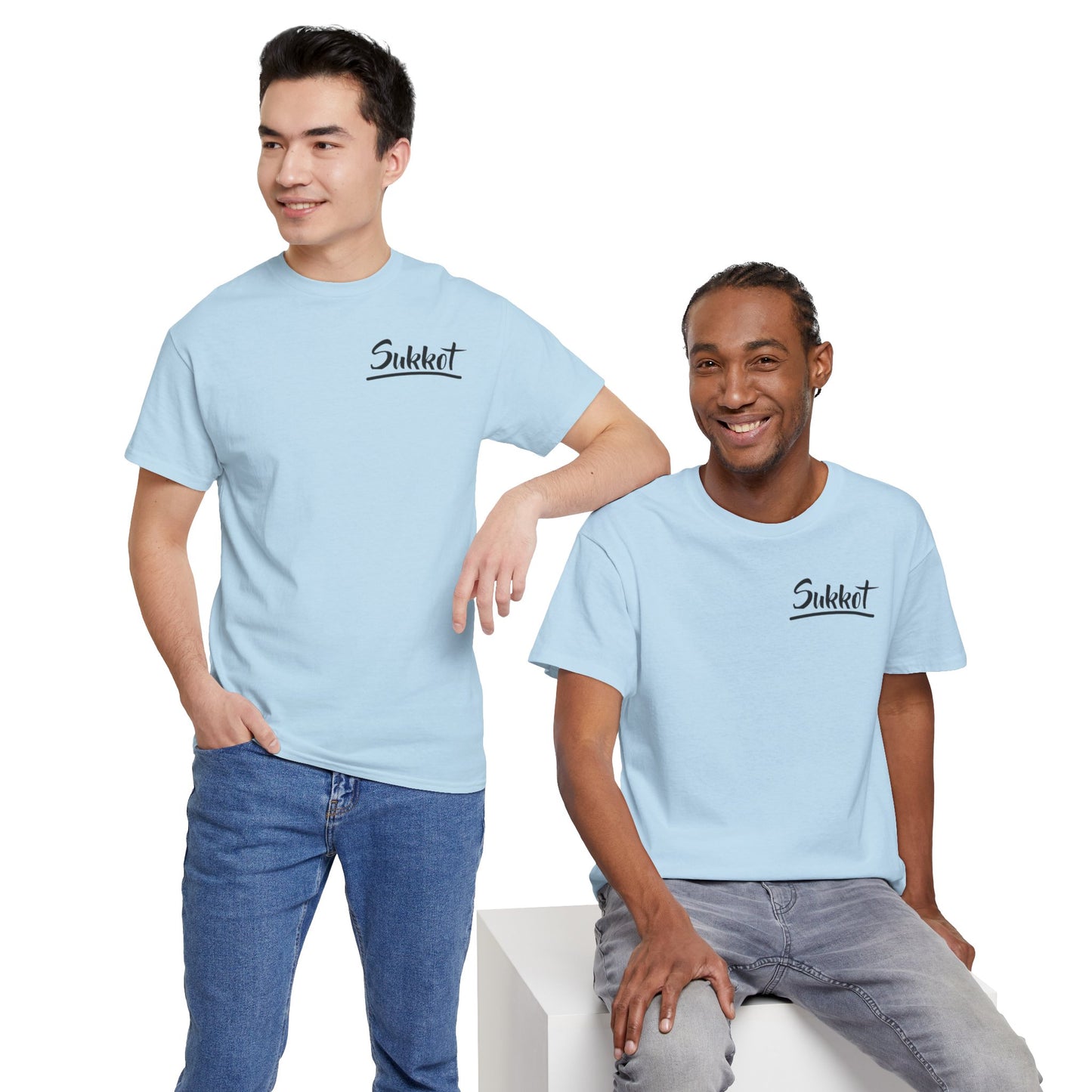 Sukkot (Black Font) - Unisex Heavy Cotton Tee