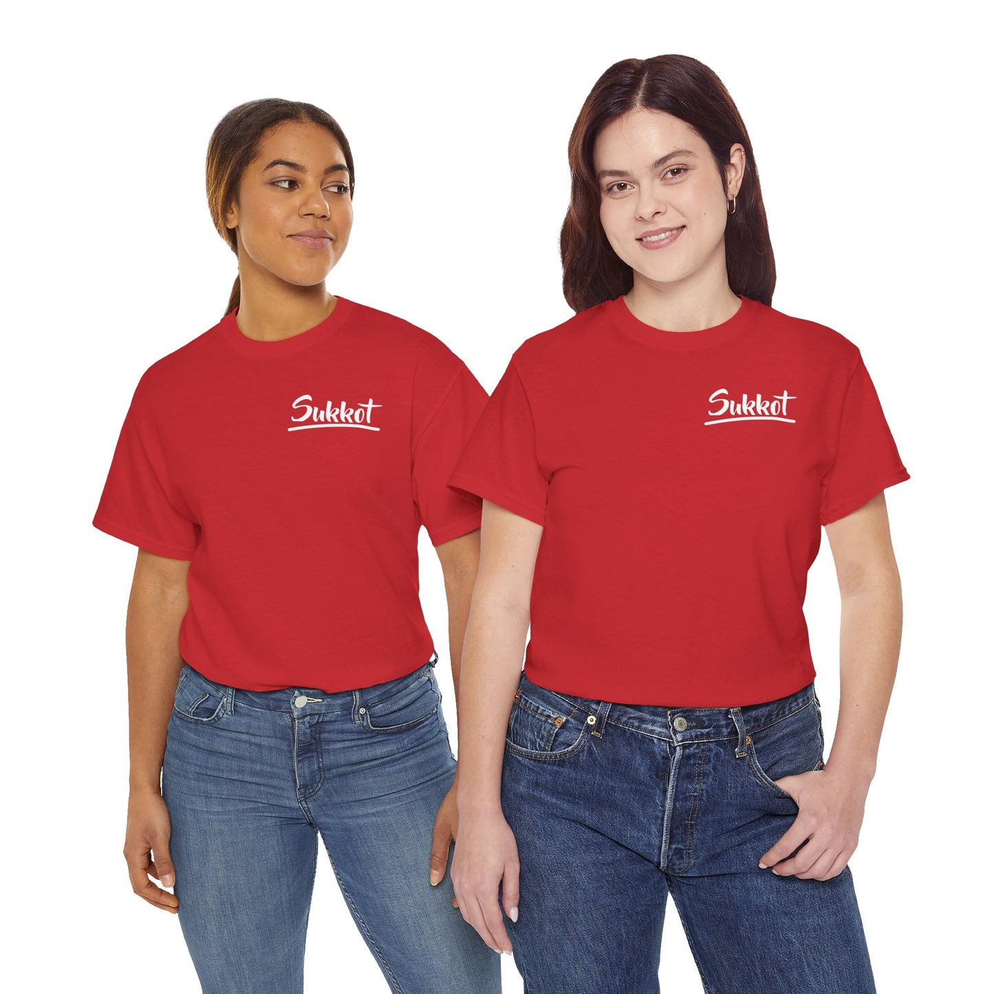 Sukkot (White Font) - Unisex Heavy Cotton Tee