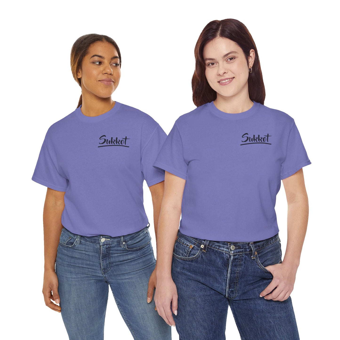 Sukkot (Black Font) - Unisex Heavy Cotton Tee