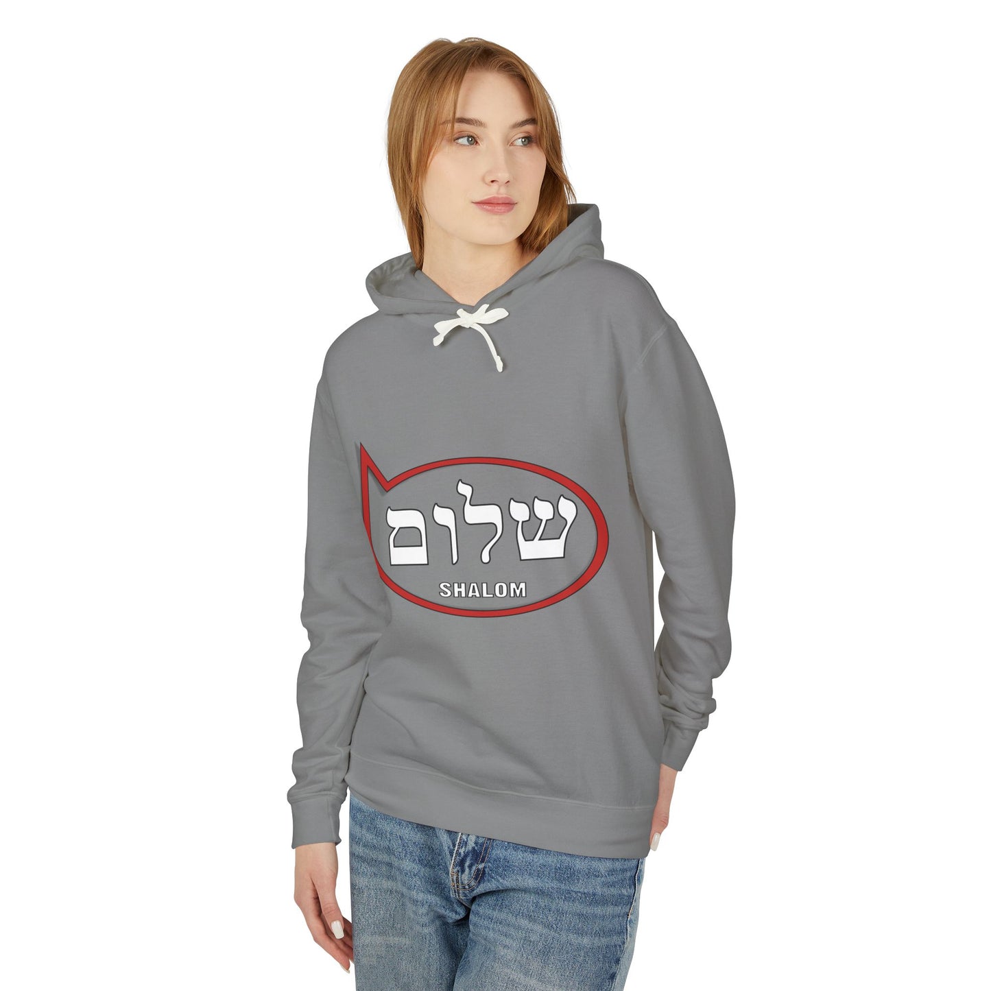 Shalom-Unisex Lightweight Hooded Sweatshirt - 100% Cotton