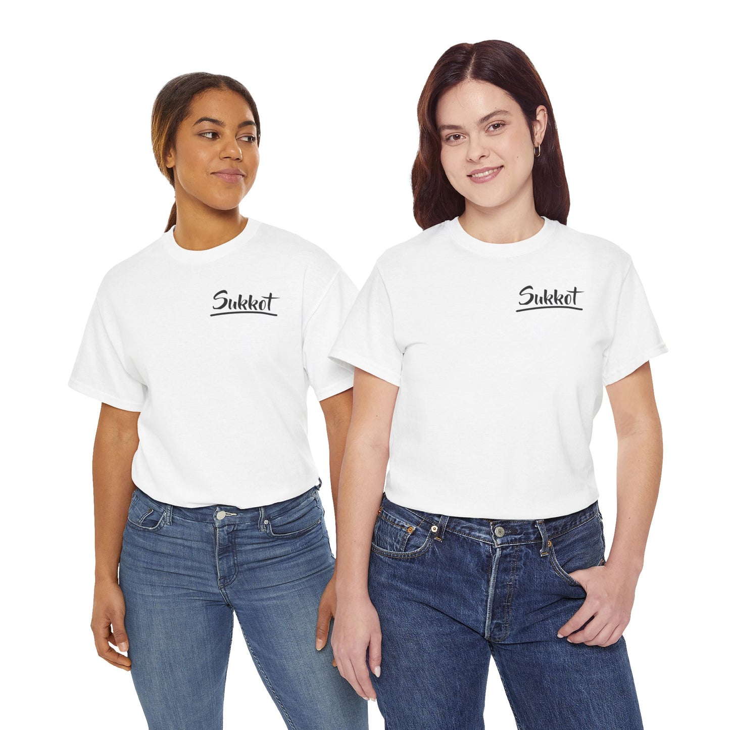 Sukkot (Black Font) - Unisex Heavy Cotton Tee