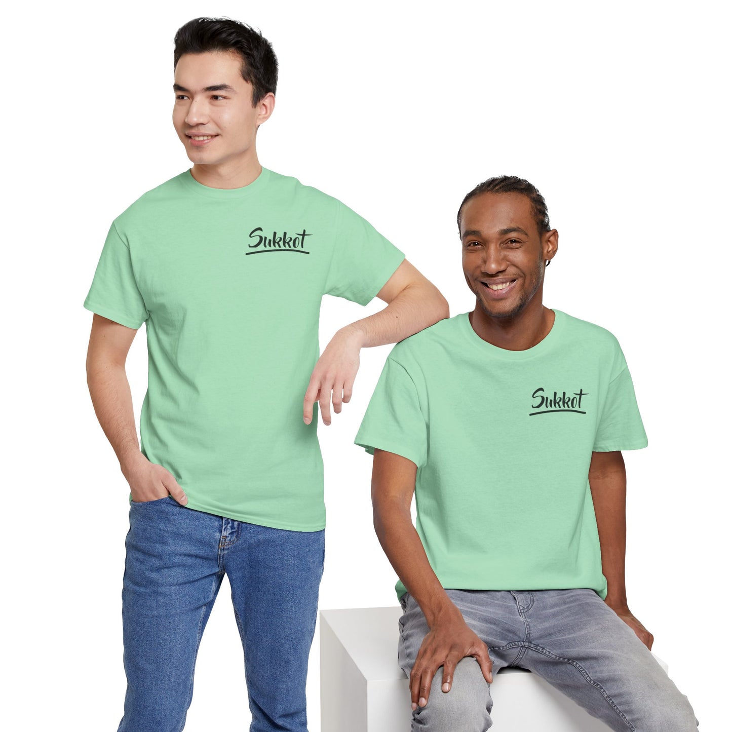 Sukkot (Black Font) - Unisex Heavy Cotton Tee