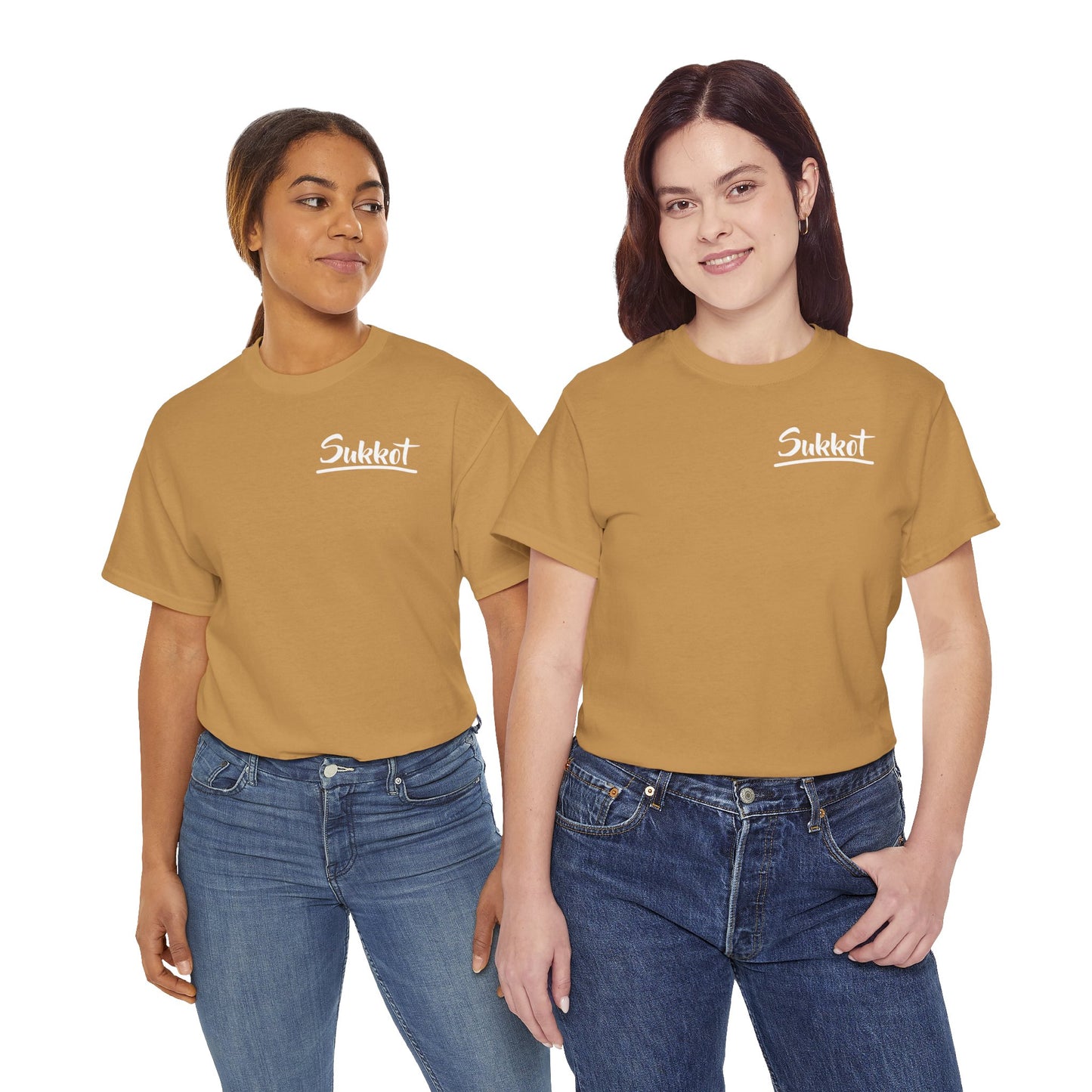 Sukkot (White Font) - Unisex Heavy Cotton Tee