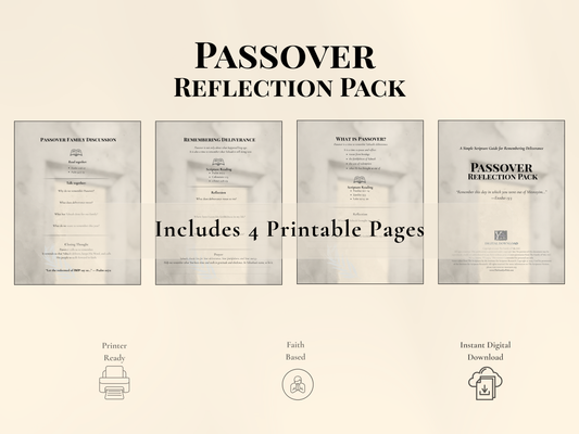 Passover Reflection Pack | Scripture-Based Guided Journal (Printable PDF)