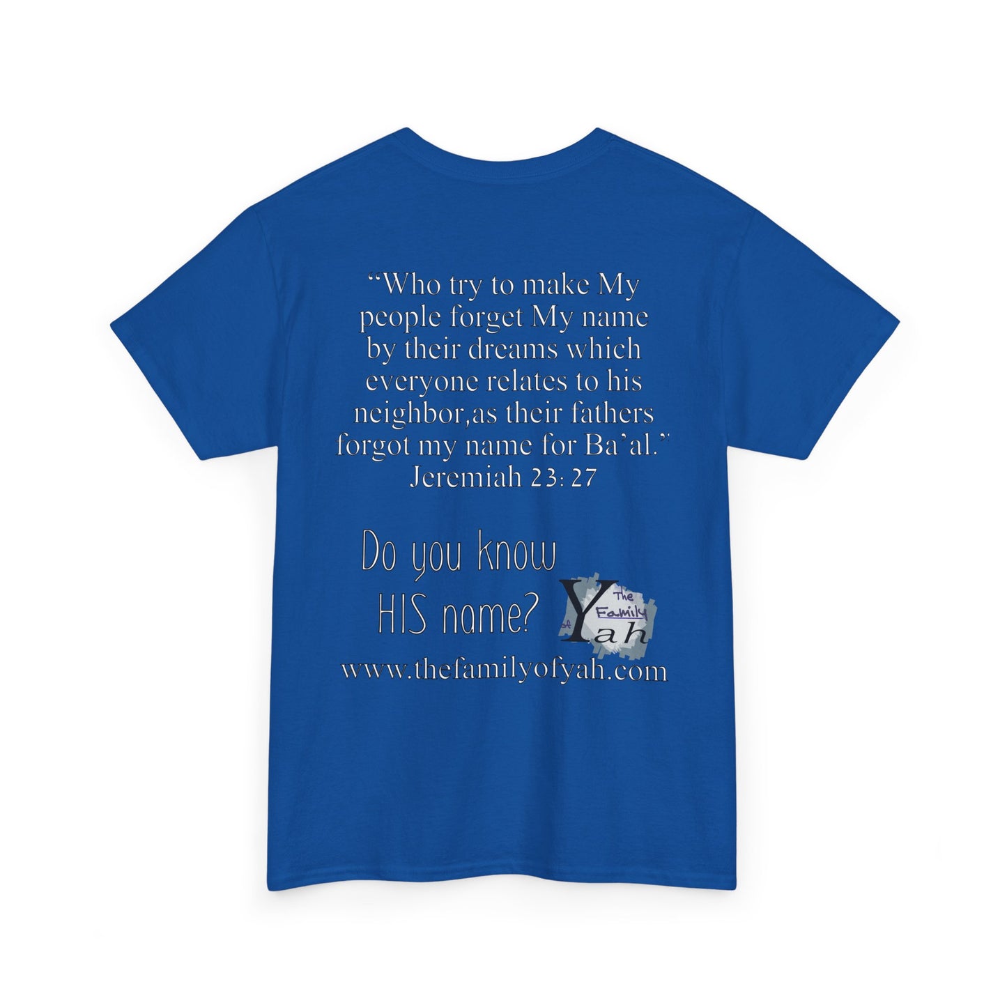 Do You Know HIS Real Name? - Jeremiah 23:27 - Unisex Heavy Cotton Tee