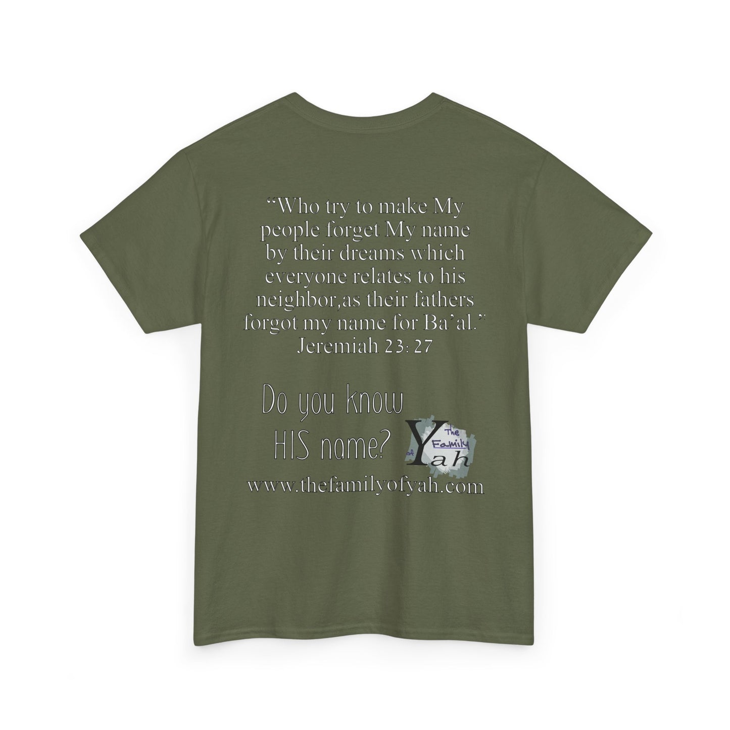 Do You Know HIS Real Name? - Jeremiah 23:27 - Unisex Heavy Cotton Tee