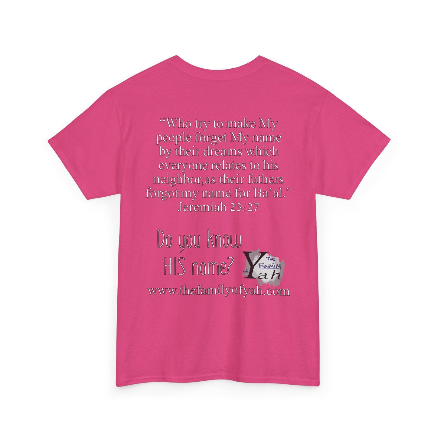 Do You Know HIS Real Name? - Jeremiah 23:27 - Unisex Heavy Cotton Tee