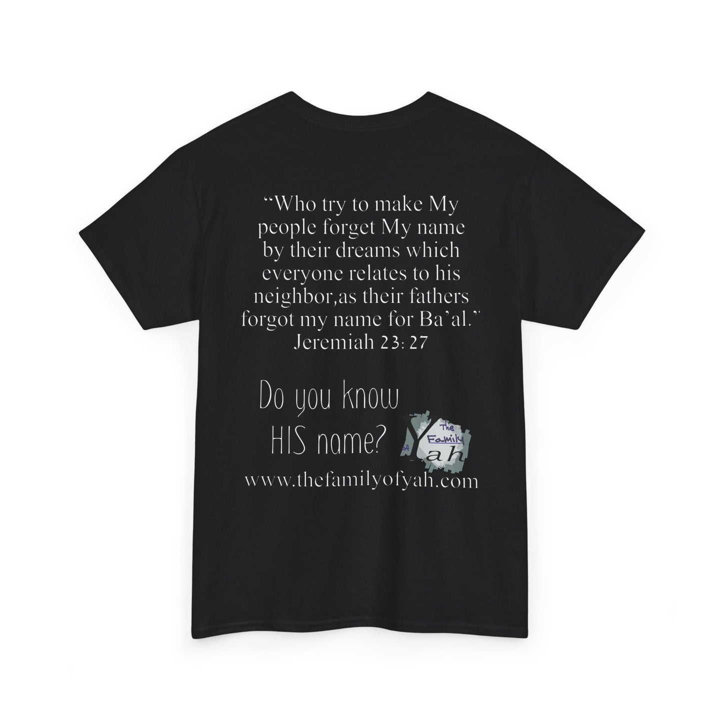 Do You Know HIS Real Name? - Jeremiah 23:27 - Unisex Heavy Cotton Tee