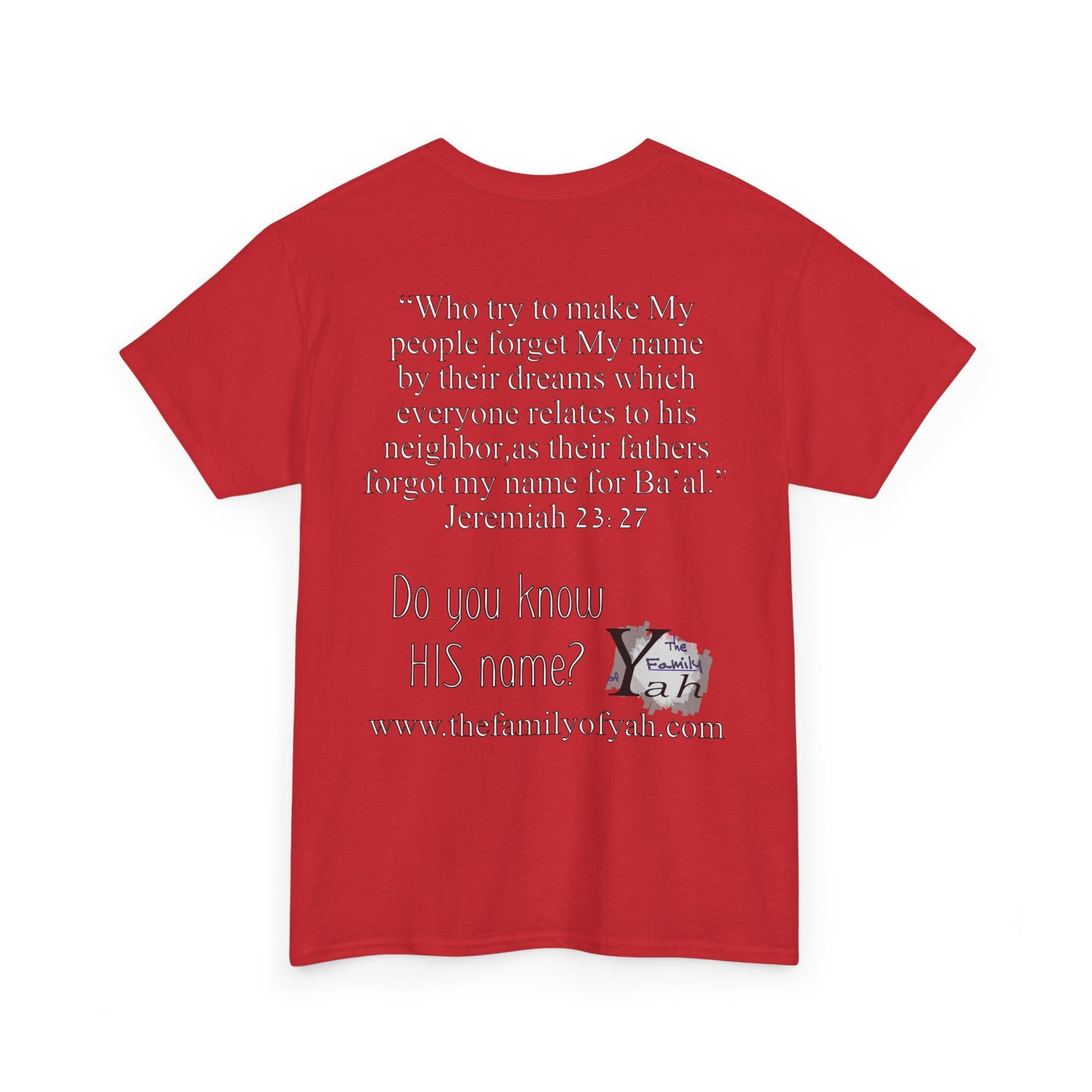 Do You Know HIS Real Name? - Jeremiah 23:27 - Unisex Heavy Cotton Tee