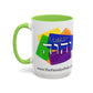 Choose Yahuah - Fun Color Coffee Mug 11oz, 15oz - with Hebrew Text, Inspired by Joshua 24:15