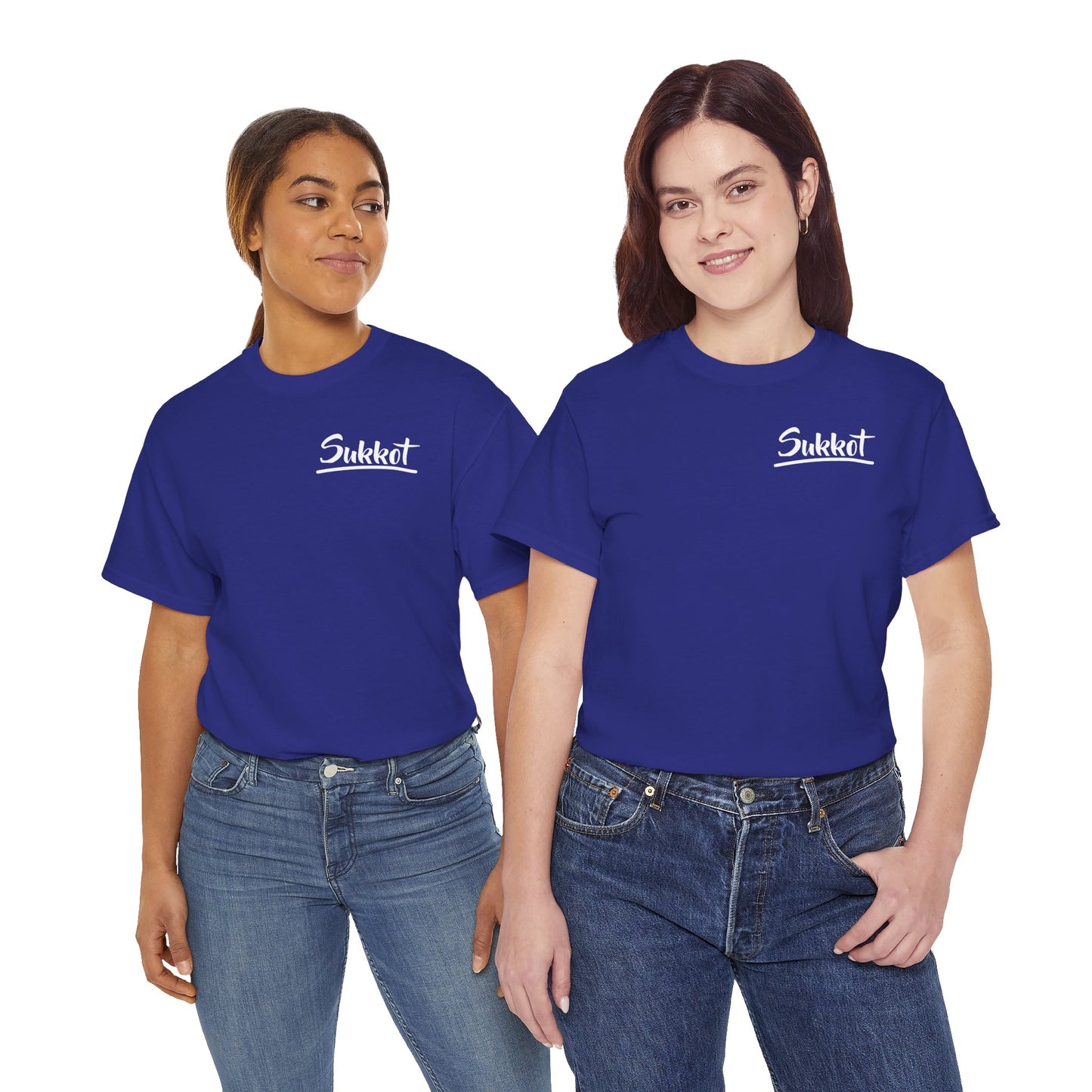 Sukkot (White Font) - Unisex Heavy Cotton Tee