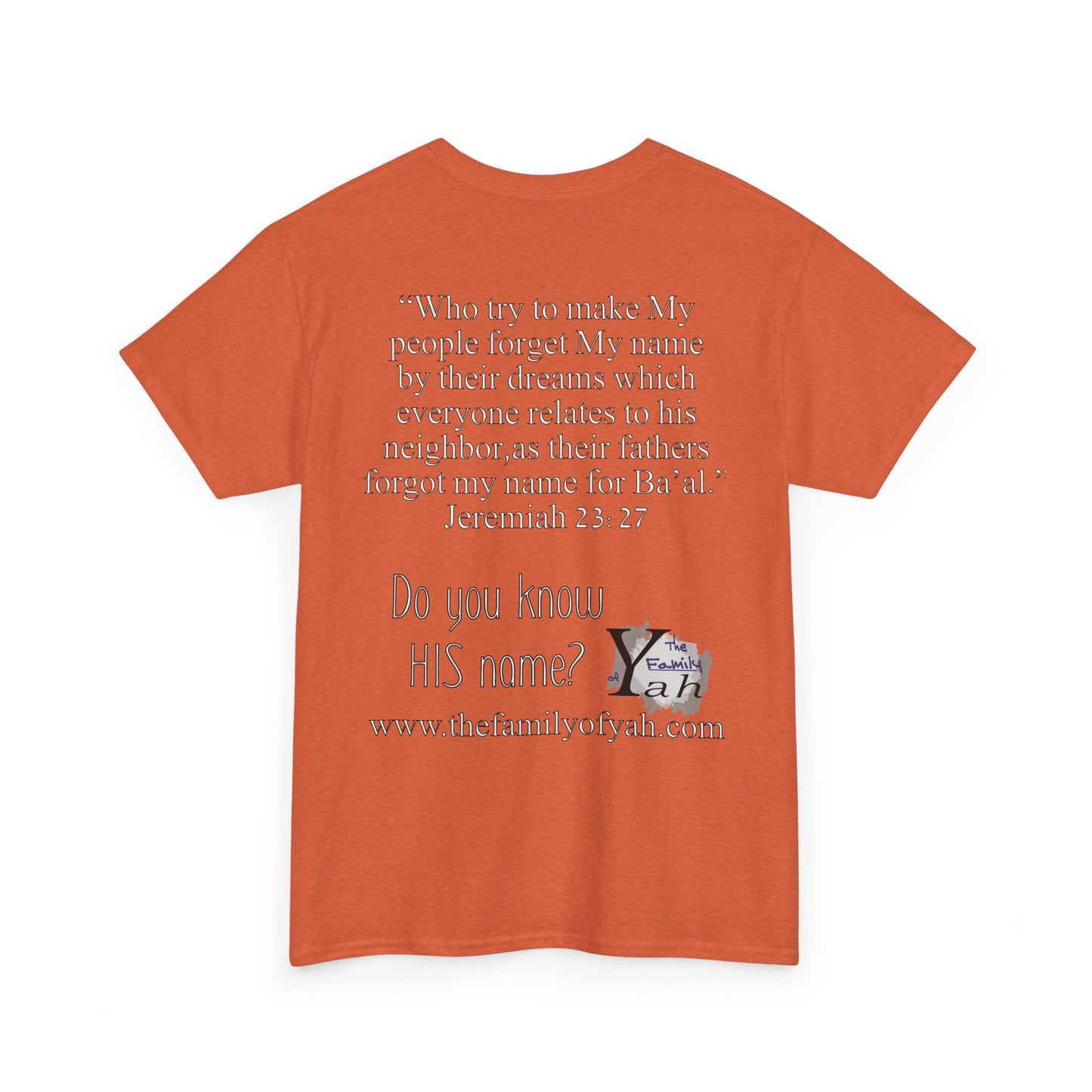 Do You Know HIS Real Name? - Jeremiah 23:27 - Unisex Heavy Cotton Tee