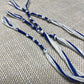 Blue & White Tzit-zit Tassels – Set of 4 – Handmade Cotton Fringe
