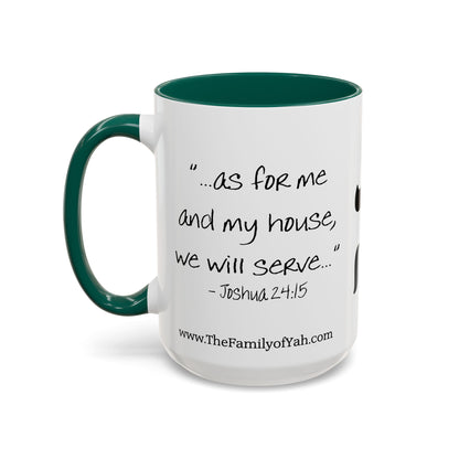 Choose Yah with Hebrew Text Coffee Mug (11oz, 15oz)- Joshua 24:15