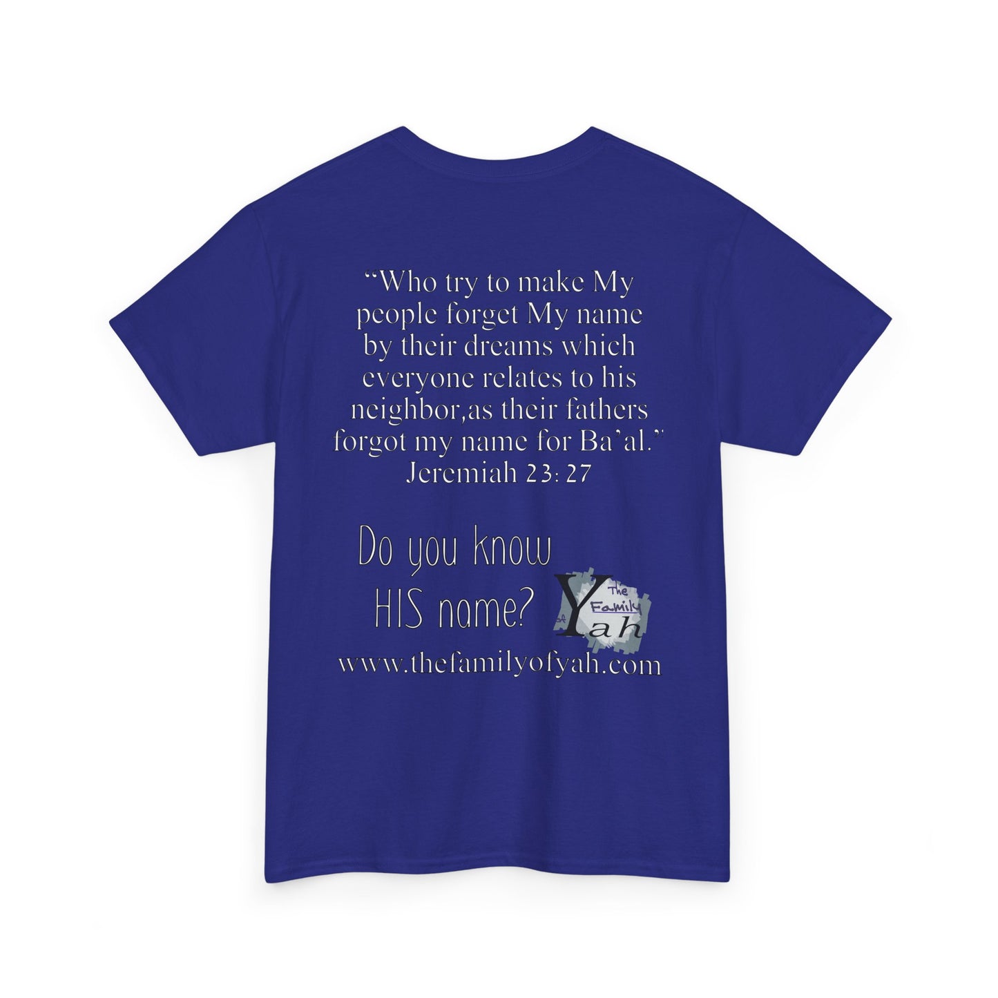 Do You Know HIS Real Name? - Jeremiah 23:27 - Unisex Heavy Cotton Tee