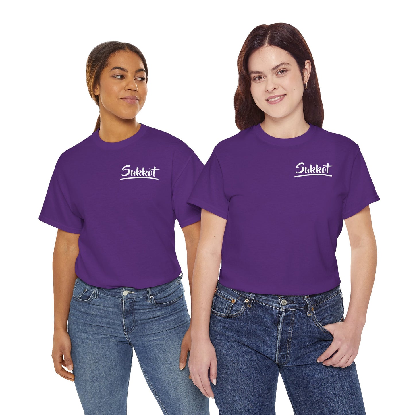 Sukkot (White Font) - Unisex Heavy Cotton Tee