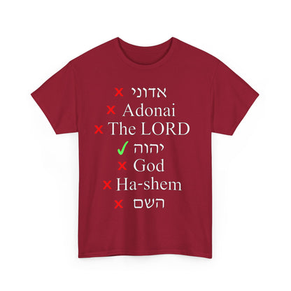 Do You Know HIS Real Name? - Jeremiah 23:27 - Unisex Heavy Cotton Tee