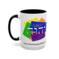 Choose Yahuah - Fun Color Coffee Mug 11oz, 15oz - with Hebrew Text, Inspired by Joshua 24:15
