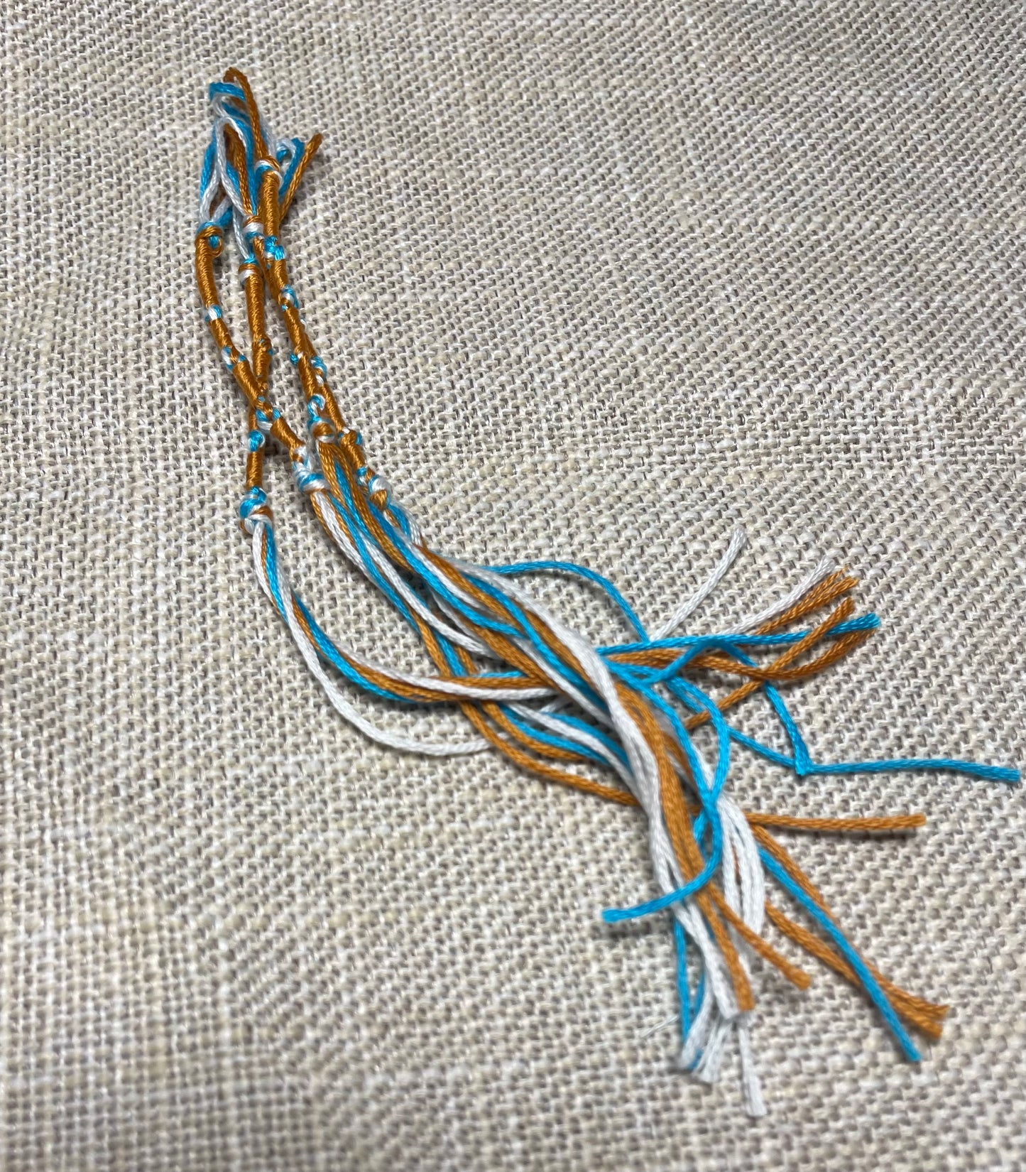 Brown & Blue Tzit-zit (Tassel or Fringe) – Set of 4 – Hand-Made 100% Cotton