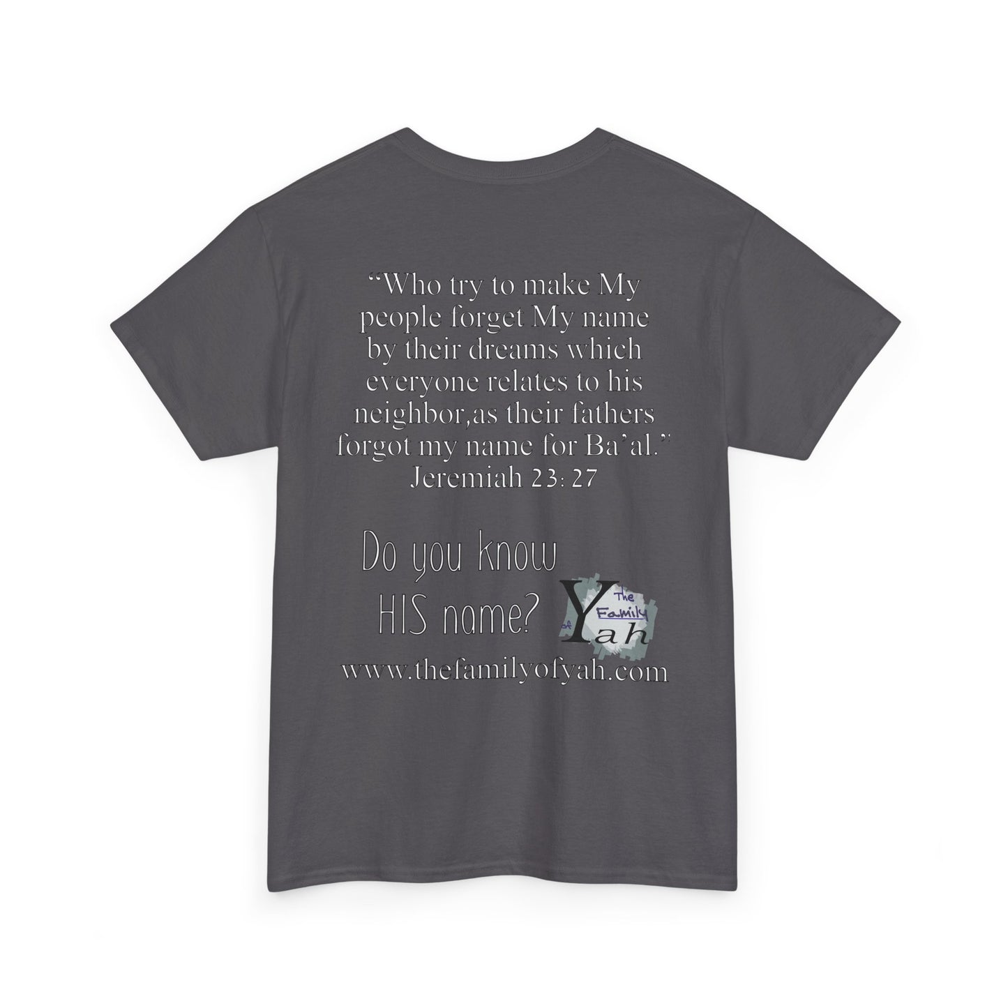 Do You Know HIS Real Name? - Jeremiah 23:27 - Unisex Heavy Cotton Tee