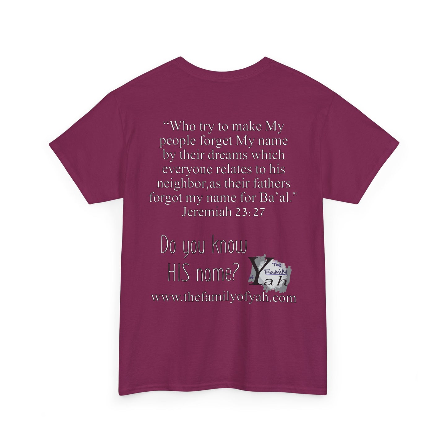 Do You Know HIS Real Name? - Jeremiah 23:27 - Unisex Heavy Cotton Tee
