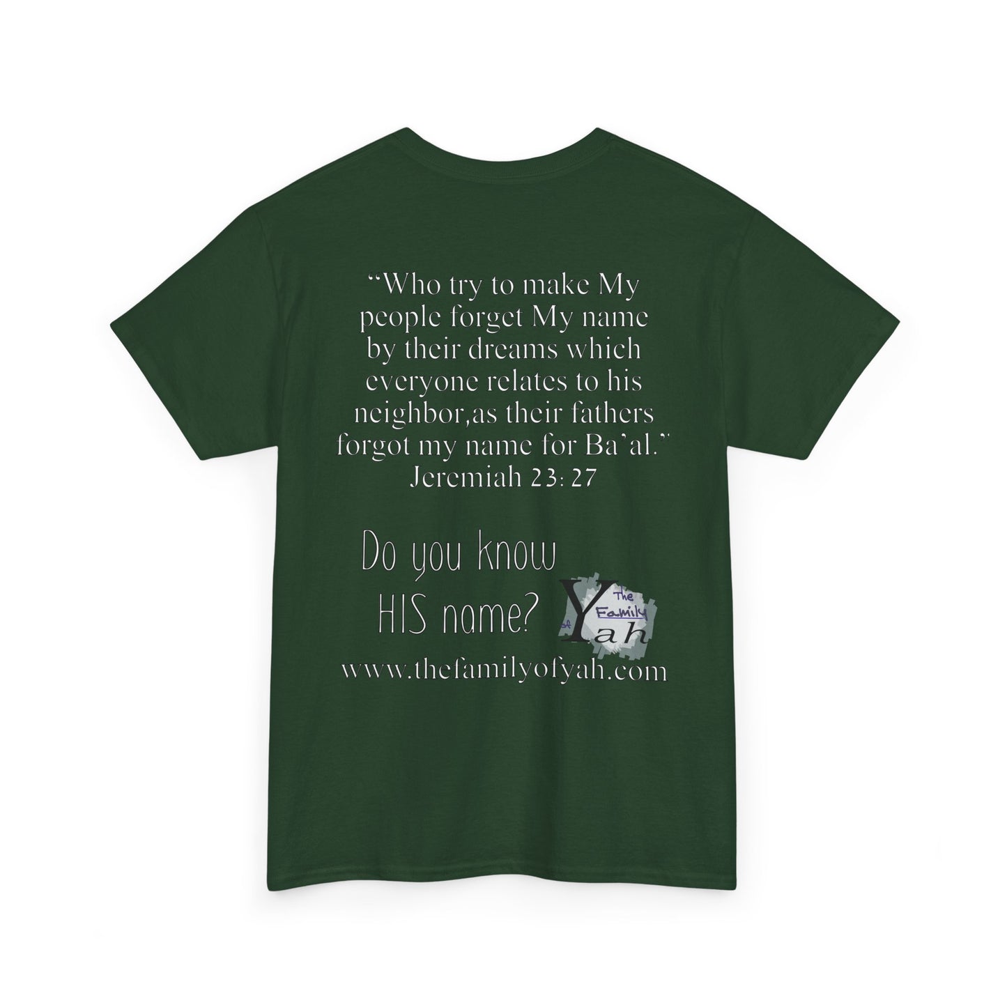 Do You Know HIS Real Name? - Jeremiah 23:27 - Unisex Heavy Cotton Tee