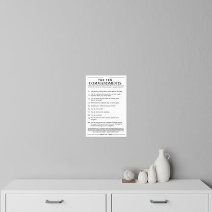 Ten Commandments using  the Name of Yahuah your Elohim - Wall Decal - 12" x 18" (White Background Color)