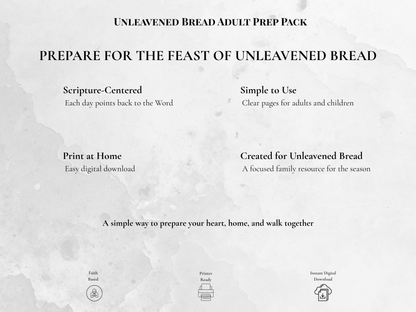 Unleavened Bread Prep Pack | 7-Day Devotional & Heart Preparation Guide (Printable PDF)