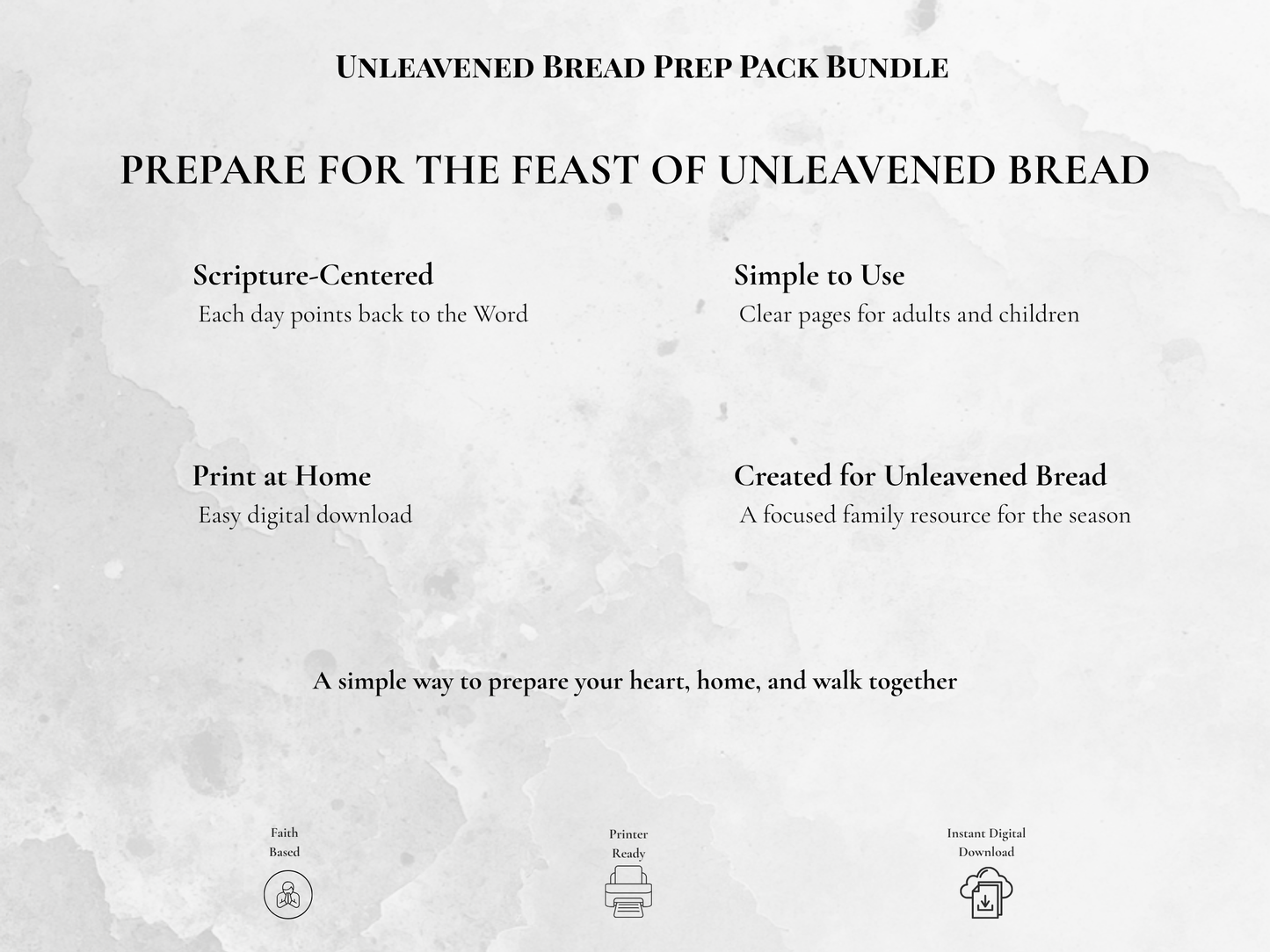 Unleavened Bread Prep Pack Bundle | Adult Devotional + Children’s Activity Pack (Printable PDF)