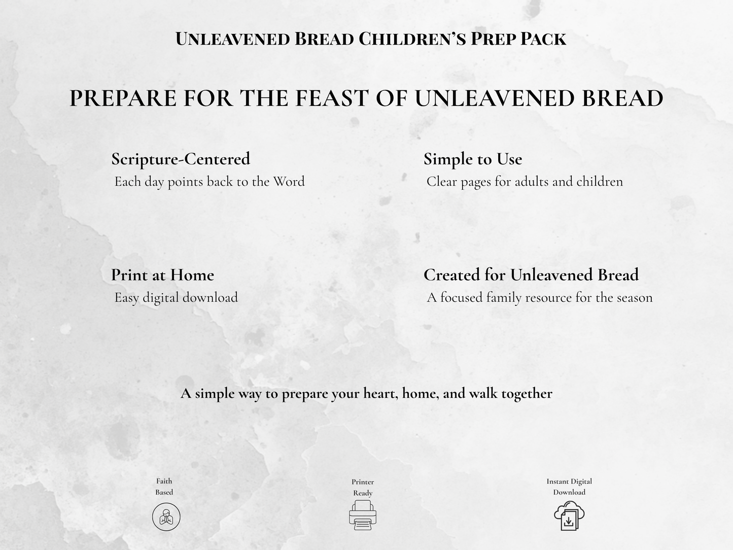 Unleavened Bread Activity Pack for Children | 7-Day Scripture-Based Learning (Printable PDF)
