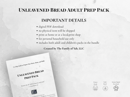 Unleavened Bread Prep Pack | 7-Day Devotional & Heart Preparation Guide (Printable PDF)