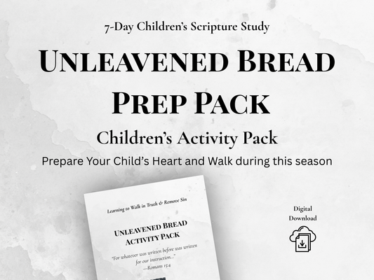 Unleavened Bread Activity Pack for Children | 7-Day Scripture-Based Learning (Printable PDF)