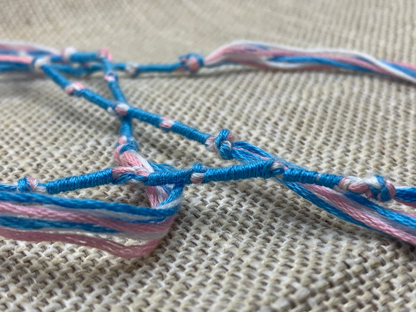 Blue Pink Tzit zit (Tassel or Fringe)