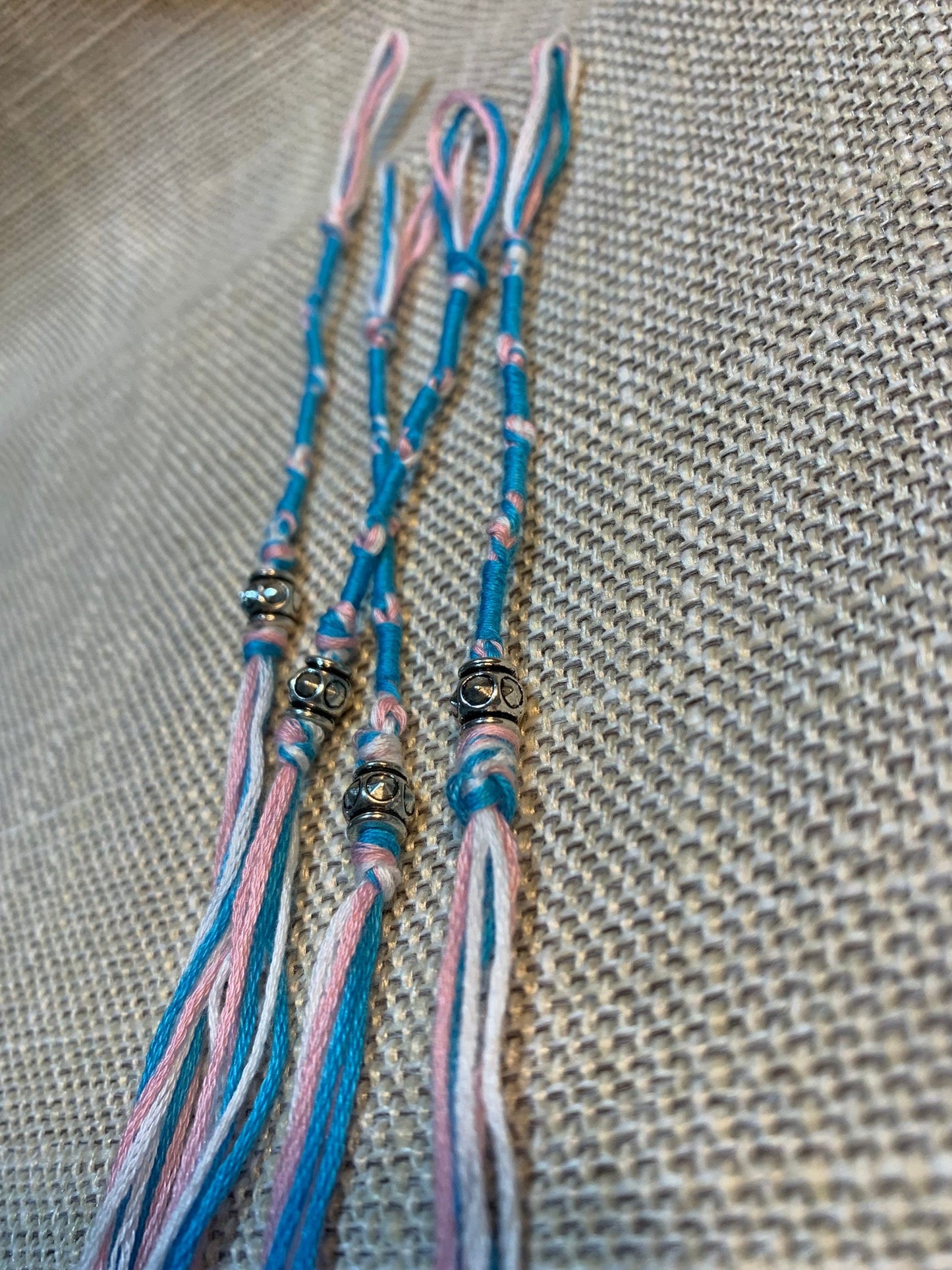 Blue Pink Tzit zit (Tassel or Fringe)