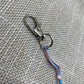 Swivel loop Clip, second view of Tzit Tzit and clips connected, Tassel Clips, Tzit Tzit Clip Metallic Silver painted